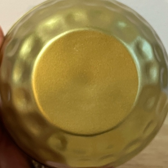 HAMMERED METAL LIDDED TRINKET DISH GOLD FINISH - Picture 3 of 5